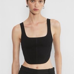 Aritzia Black Crop Top